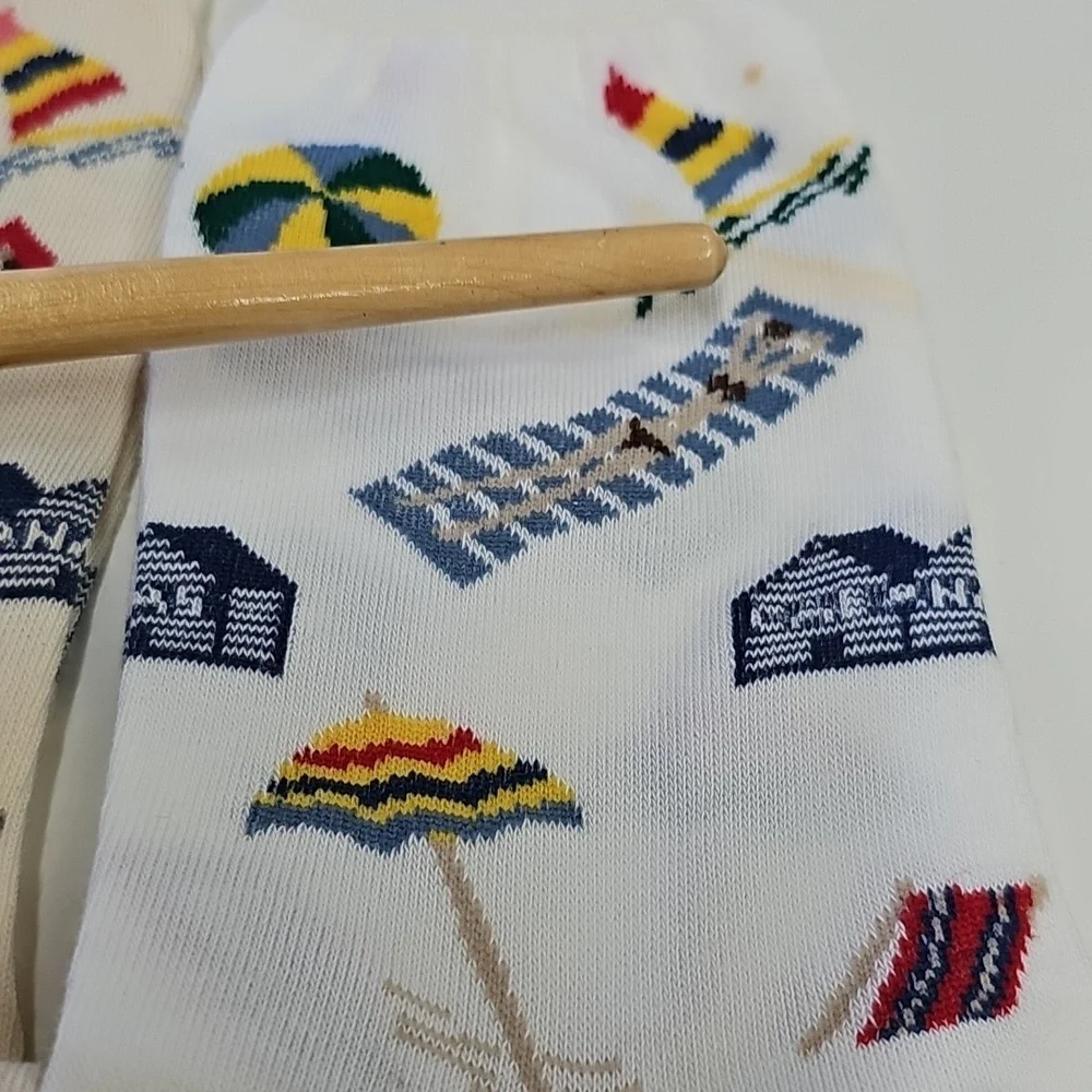 Vtg Hot Sox Summer Themed Socks, Lot‎ Of 3 *READ Description*
